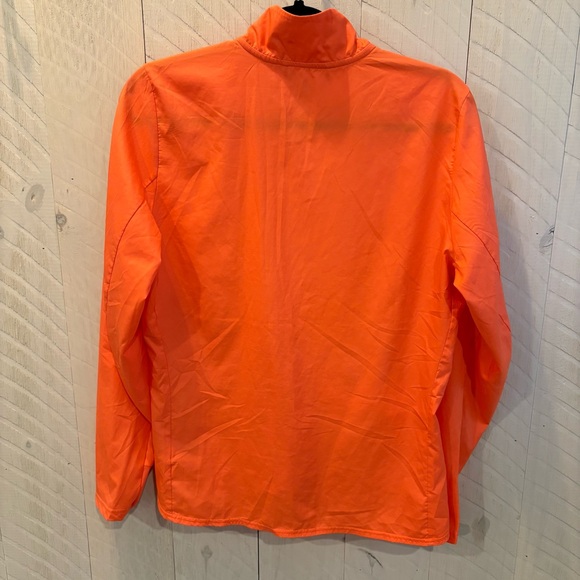 Adidas Running Vibrant Orange Track Jacket Windbreaker Rain Jacket ladies small - Picture 2 of 11